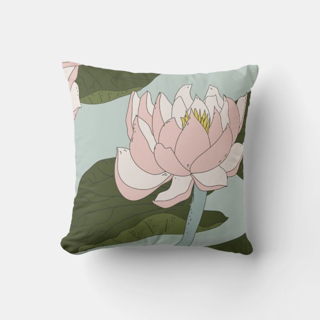 Coussin Étang de lis de Chine (Recto)