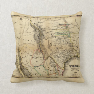 Coussin État de la carte du Texas (1846)