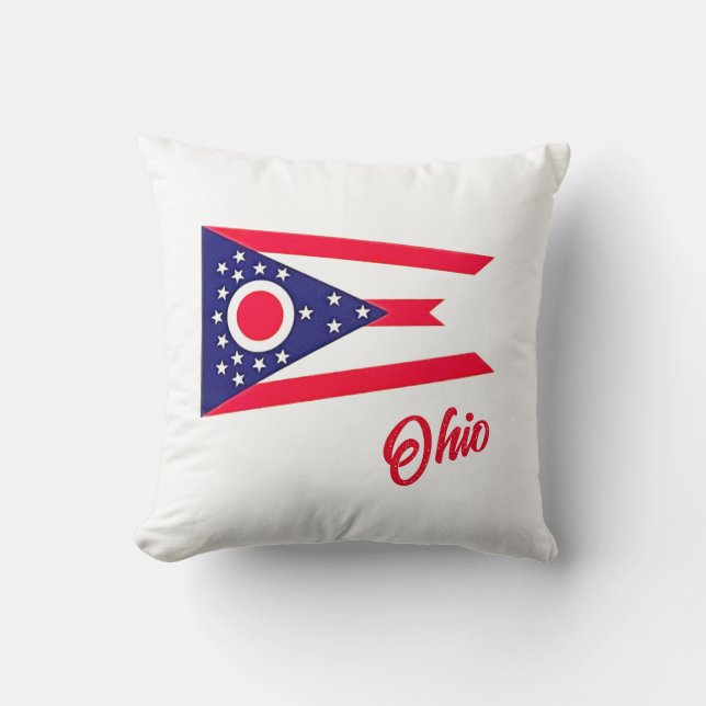 Coussin État de l'Ohio Jetez l'oreiller (Recto)