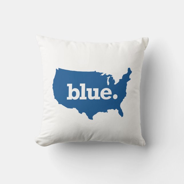 Coussin États américains bleus (Recto)