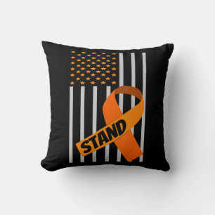Coussin États-Unis Drapeau Rubon Leucémie Sensibilisation