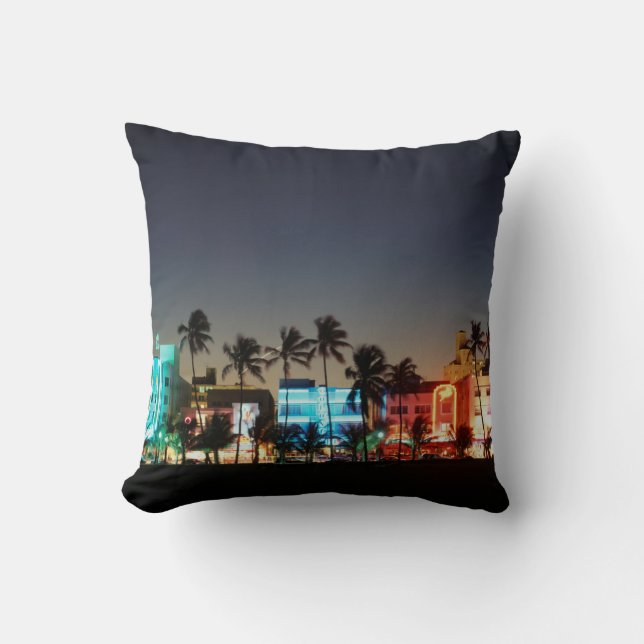 Coussin États-Unis, Floride, Miami Beach, Ocean Drive, Art (Recto)