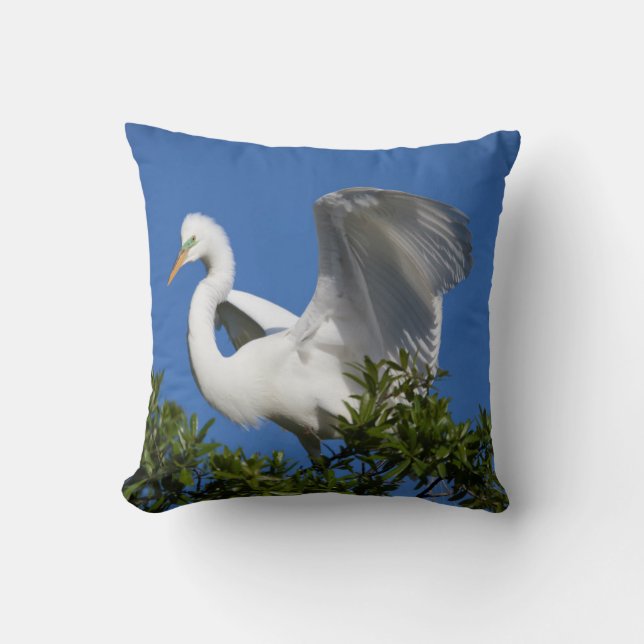 Coussin États-Unis, Floride, Saint-Augustine, Egret (Recto)