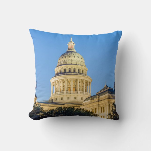 Coussin États-Unis, Texas, Austin. Capitol Building (1888) (Recto)