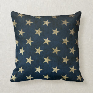 Coussin États-Unis Vintages Drapeau Américain Étoiles E