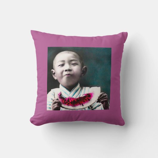 Coussin Été en vieille pastèque de cru du Japon (Recto)