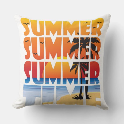 Coussin Été Été Été Heure D'Été ! (Recto)