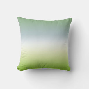 Coussin Été Frais Dégradé Cool Bleu Vert Ombre