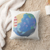 Coussin Été Ocean Whale Turtle & Lighthouse (Couverture)
