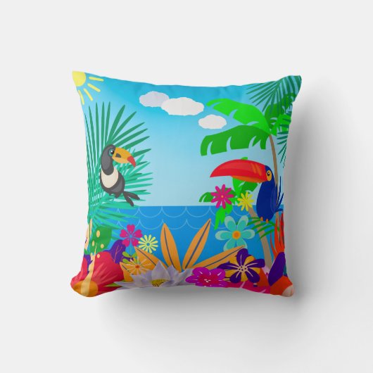 Coussin Été tropical (Recto)