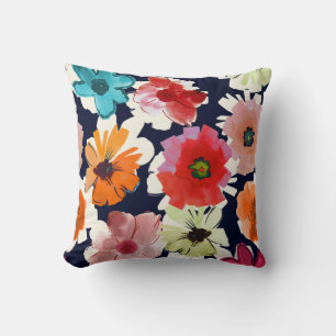 Coussin Été tropical Fleurs colorées Design