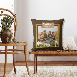 Coussin Été Tropical Photo Cadre Vacances Palmiers