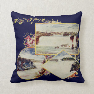 Coussin Été vintage de chutes du Niagara