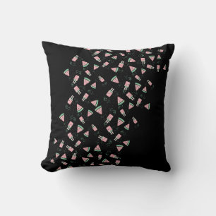 Coussin Eté Watermelon Pink Glace Graines Motif