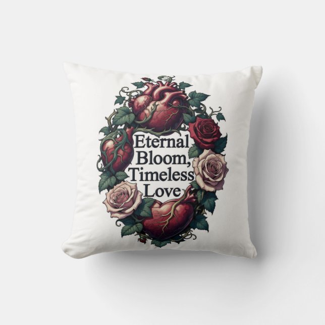 Coussin Eternal Bloom Timeless Love Entwined Hearts T-Shir (Recto)