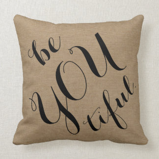 Coussin Êtes vous belle toile chic rustique tiful de toile