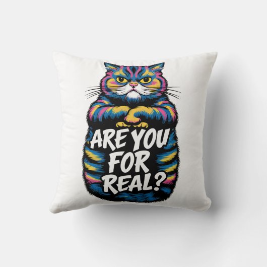 Coussin Êtes-Vous Pour Un Véritable Chat Grumpy Grumpy (Verso)