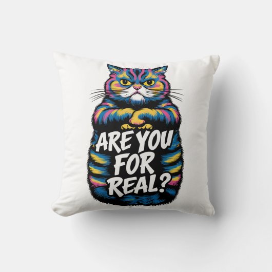 Coussin Êtes-Vous Pour Un Véritable Chat Grumpy Grumpy (Recto)