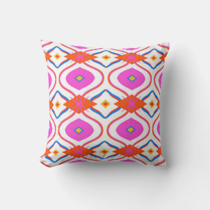 Coussin Ethnic pattern in bright pink color with Arabic, T