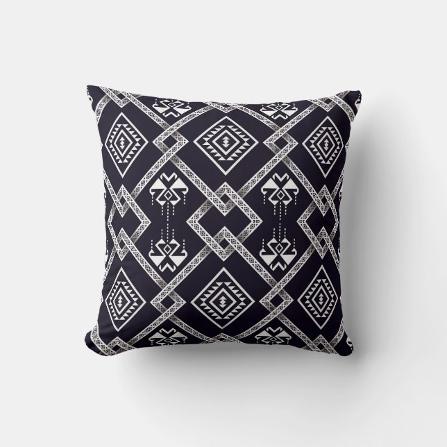 Coussin ethnique orientale, arrière - plan traditionnel sa (Recto)