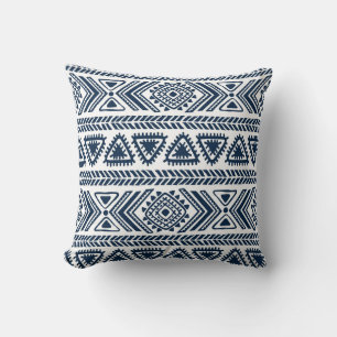 Coussin Ethnique tribale : Motif Vintage sans couture.