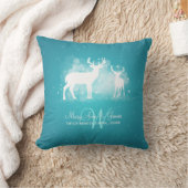 Coussin Étincelle élégante Turquois de cerfs communs (Couverture)