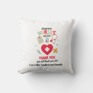Coussin Étiquette de cadeau d'appréciation pour INFIRMIÈRE