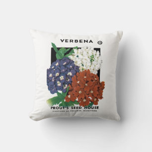 Coussin Étiquette de paquets de semences Verbena