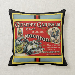 Coussin Étiquette Macaroni italien