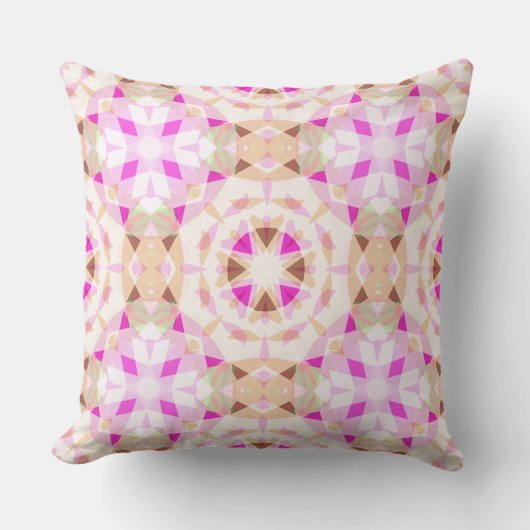 Coussin Étoile Brown rose vif Dopamine Décor Éclectique (Recto)