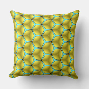 Coussin Étoile cyane à trois pointes aux lumières jaune vi