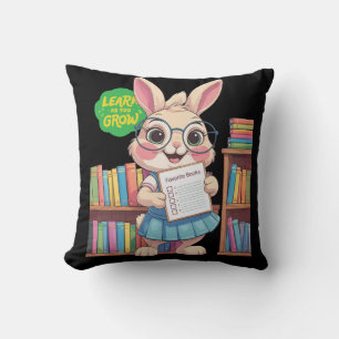 Coussin 🐰📚 Étoile de la bibliothécaire en formation – Éd