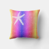 Coussin Étoile de mer blanche Multicolore Rose Fête des mè (Verso)
