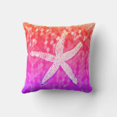 Coussin Étoile de mer blanche pailletée mermaid sequins ro (Verso)