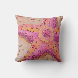 Coussin Étoile de mer, créature sur le sable, joli animal