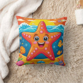 Coussin Étoile de mer de dessin animé sous l'eau pour déco (Couverture)