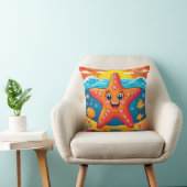 Coussin Étoile de mer de dessin animé sous l'eau pour déco (Chaise)