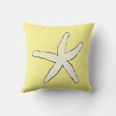 Coussin Étoile de mer Jaune Blanc Motif Élégant Cadeau de (Verso)
