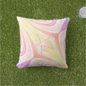 Coussin Étoile de mer multicolore rose abstraite Fête des  (Herbe)