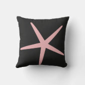 Coussin Étoile de mer Nautilus Plage Corail Rose Noir Pers (Verso)
