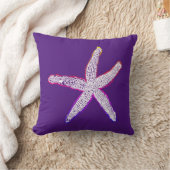 Coussin Étoile de mer Rose Violet Mignon Cadeau personnali (Couverture)
