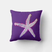 Coussin Étoile de mer Rose Violet Mignon Cadeau personnali (Verso)