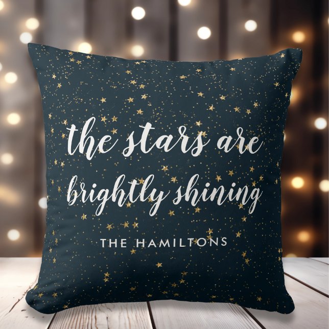 Coussin Étoile de Noël | Brillant | Famille (Créateur téléchargé)