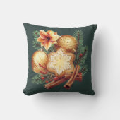 Coussin Étoile de Noël dorée à la cannelle (Recto)