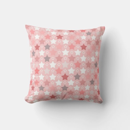 Coussin étoile géométrique - rose (Recto)