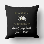 Coussin Étoile joyeuse d'anniversaire personnalisable (Verso)