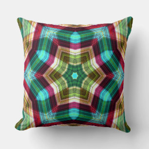 Coussin étoile kaléidoscope migrant vers l'hexagone avec p