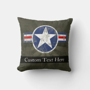 Coussin Étoile vintage patriotique militaire