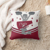 Coussin Étoiles Argentées Marron des Filles de Cheer-leadi (Couverture)