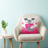 Coussin Étoiles Argentées Rose Chaud Filles de Cheer-leadi (Chaise)